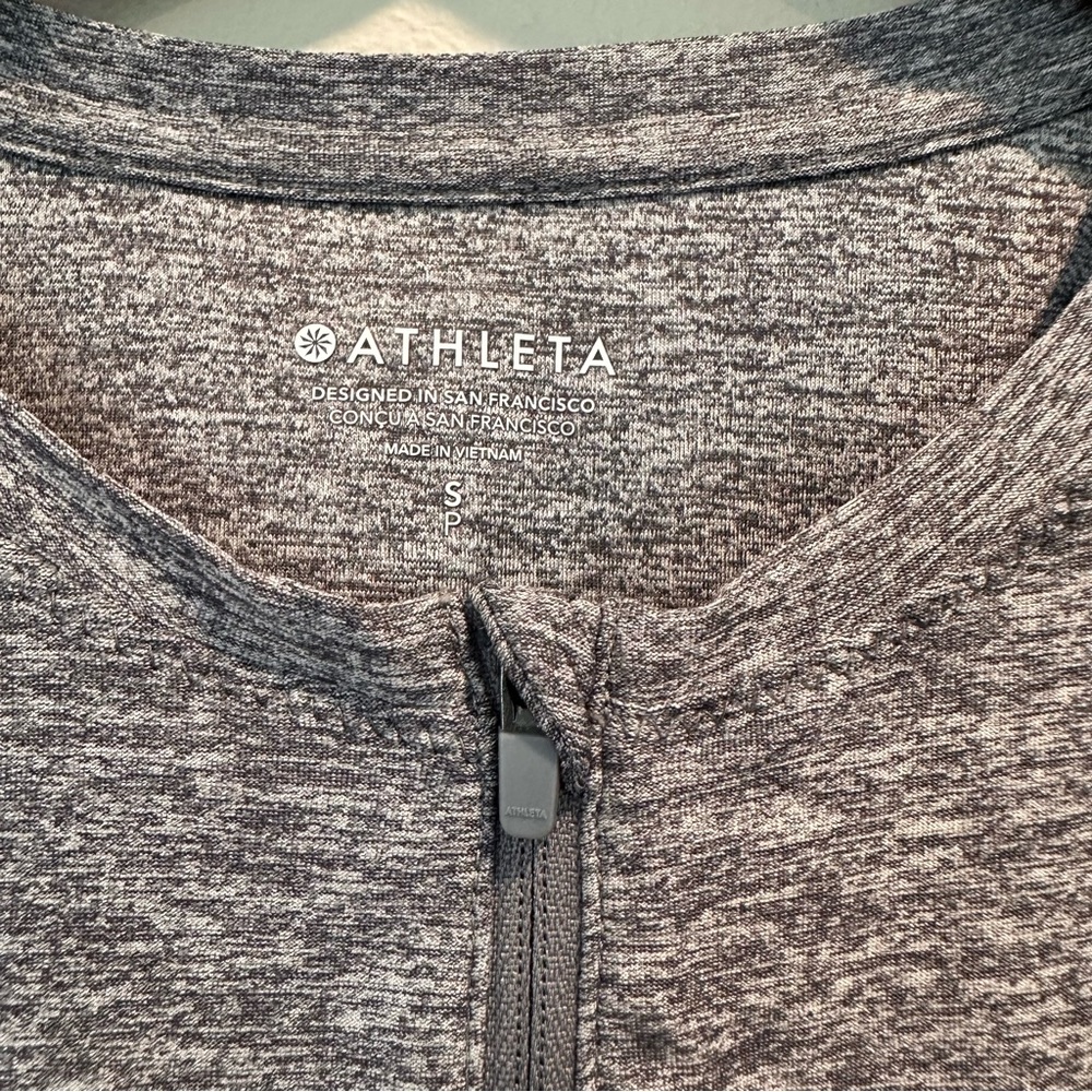 ATHLETA Pacifica Illume UPF Fitted Tank Heather Gray Swim Performance Active Gym - Picture 11 of 13